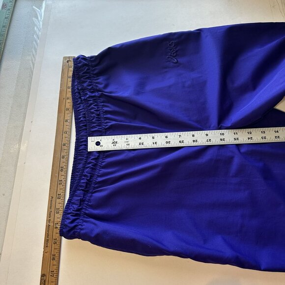 Vtg Asics Womens Tracksuit Purple Nylon Poly Medium Zip Up Pants 80s Fashion - Picture 2 of 16